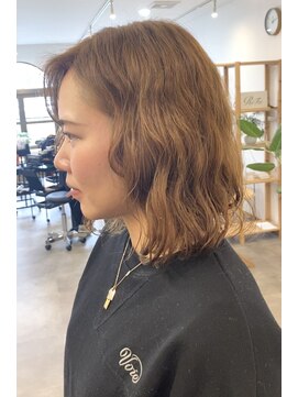 ソラ 京都桂川店(SORA.) ブリーチ無し、明るめベージュカラー