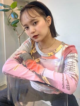 イヴォーク トーキョー(EVOKE TOKYO) 切りっぱなしボブ艶髪ストレートボブレイヤー顔まわりレイヤー