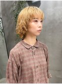 ブロンドカラー ブロンド ハイトーンカラー ブリーチ ボブ