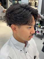 アンサー 渋谷(ANSWER)&nbsp;センターパートフェザーパーマシースルーニュアンスパーマ