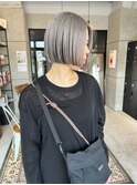 【札幌白石】アンブレラカラー/ボブ/シルバーベージュ