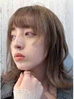 わとわ西鉄五条店 ★外ハネミディアムウルフカットアッシュオーガニックカラー