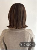 ハイライト/ダークアッシュ似合わせカットミディアムレイヤーm15