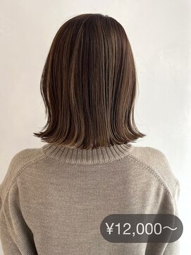 マスカリ(muscali) ハイライト/ダークアッシュ似合わせカットミディアムレイヤーm15