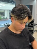 エルマーク 松山(L-MARK)&nbsp;ハイライト/センターパート/メッシュ/ダブルカラー/メンズ