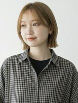 キビト(kibito)&nbsp;新宿ミディアムボブ外ハネボブミルクティーブロンド20代30代40代