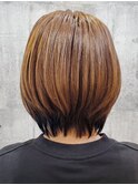 ショートボブ×インナーカラー レイヤーカット アンブレラカラー
