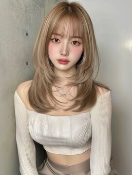 ランテルディ 渋谷(LANTERDIT) 韓国風パーマ薄め前髪ワンホンヘア顔まわりレイヤーくびれヘア☆