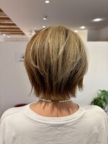 アズールサン 草加西口店(azule-sun)&nbsp;アンブレラカラー,レイヤーボブ,ベージュ,白髪ぼかし【草加】