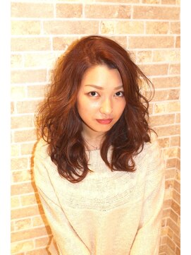 グランドライン(GRAND LINE) ショコラニュアンスカール　ロングレイヤー　ミディアムヘア