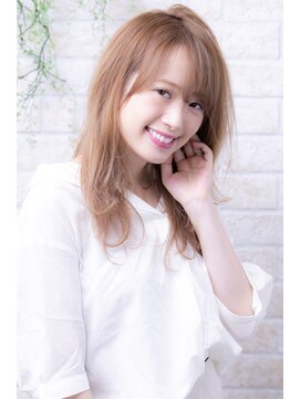 ヘアーアートシフォン 川口東口店(hair art chiffon) オリーブグレー/大人ガーリー/フェミニン小顔ロング