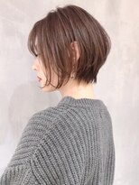 アルバム 渋谷パルコ(ALBUM)&nbsp;前下がり丸みショート_毛先パーマことりベージュ_ba268751