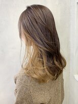 アイティーバイアルバム 藤沢店(IT by ALBUM)&nbsp;インナーカラーベージュ_ペールベージュ外ハネボブ_ba266602