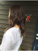 艶髪☆暗め赤み消しカラー☆大人可愛いニュアンスパーマ