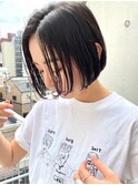 ぱつっとしたラインが可愛いオシャレボブ