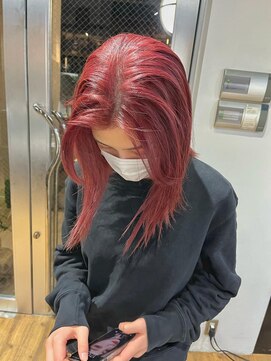 アルカナ 明治神宮前原宿(ARCANA) ピンクカラー　ペールピンク　ラベンダーピンク　ウルフカット