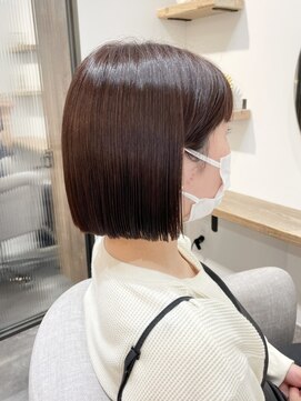 シア 綾瀬店(SHEER) ワンレングスボブ トワイライトカラー