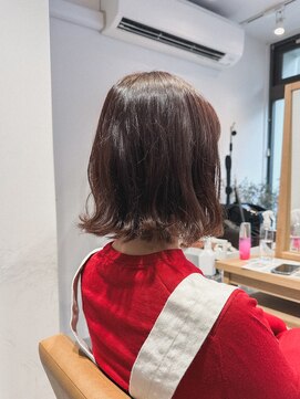 クラップス 上大岡(CLAPS) ピンクブラウン/切りっぱなし/ボブ【ブリーチ無し】