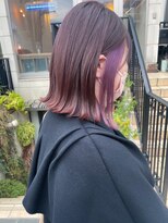 エルメ(Elme)&nbsp;切りっぱなしボブ × パープルインナーカラー！　倉林泉