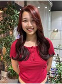 ブリーチなしダブルカラーで作るレッドカラー【平井花菜美】