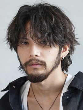 バイフィフス 天神大名(by fifth) ツイストスパイラルパーマセンターパートウルフフェザーパーマ