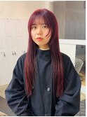 ケアブリーチ×ボルドーレッド