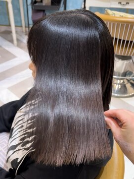 ロンドアベニール 北千住(Lond avenir) イメチェン外ハネボブ美髪ワイドバングレイヤー髪質改善縮毛矯正