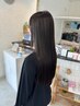 《お悩みを美髪改善に改善☆》カット＋ケアカラー+ケアTR+髪質改善ストレート