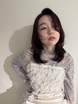 アヴァンスクロス あべのルシアス店(AVANCE.CROSS) 顔まわりレイヤー×ダークベージュ