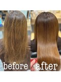【髪質改善縮毛矯正でチリつき髪もサラツヤ美髪に】 