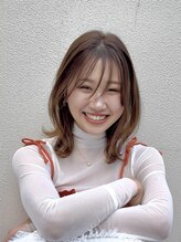 リサヘアーデザイン(RISA HAIR DESIGN) 天神／大名／赤坂　くびれミディアム×透け感ベージュ
