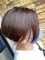 ジュリアンマーラ(Julien Mara) ラベンダーブラウン/丸みショートボブ/髪質改善/レイヤーカット