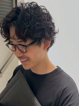 メンズパーマ[青山/表参道/白髪染め/白髪ぼかし/ハイライト]