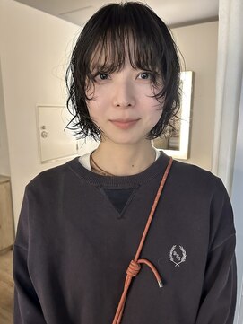 パーマ/ボブパーマ/ショートヘア/顔まわりカット