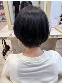 30代40代50代絶壁解消ひし形大人ショートボブ前髪なしクセ毛