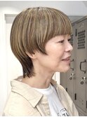 ショートウルフ/大人ショート/ハイライトカラー