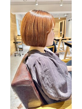 アーティクル(Article) 【Article 二子玉川】20代30代40代艶感オレンジボブ