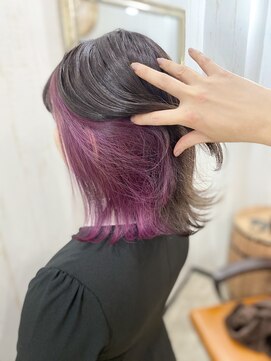 オアフ(Oahu) インナーカラー×ピンクパープル