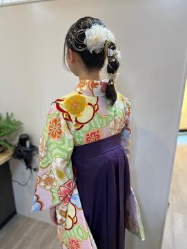 ヘアーカルチャー 小倉台店 HAIR CULTURE セミロングストレート成人式着物ヘアセット