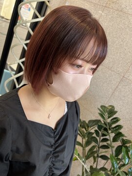 アールモンドヘア新世界 #ボブ#カシスカラー