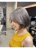 顔まわりが可愛い韓国ボブ!