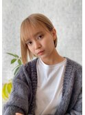 耳掛けボブ/ベージュ