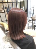 ブリーチなし可愛い暖色系カラー　水素　髪質改善カラー　銀座