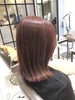 ブリーチなし可愛い暖色系カラー　水素　髪質改善カラー　銀座