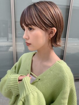 サンド 銀座(sand) ☆◯20代30代 少しだけ外ハネができるショートボブ