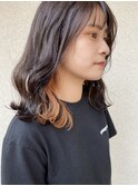 フレッシュなオレンジインナーカラー