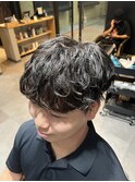 #ベリーショート#ダークアッシュ#ニュアンスパーマ#韓国マッシュ