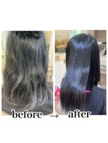 アッシュ 元住吉店(Ash) 艶々縮毛矯正×暗髪カラー