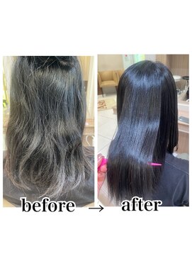 アッシュ 元住吉店(Ash) 艶々縮毛矯正×暗髪カラー
