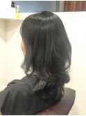 30代40代50代/ゆるふわウェーブ/黒髪スタイル/ツヤ髪